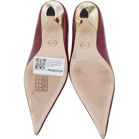 Michael Kors Luna Pointed Toe Pumps Deep Red Women's Heels US 7M - Picture 6 of 6